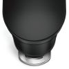 Matte Black 12-Gallon Narrow Kitchen Trash Can with Easy Step-on Lid