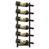 Simple Black Metal Wall Mounted 6-Bottle Wine Rack