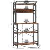 Modern Heavy Duty Baker's Rack Kitchen Living Room Office Shelving Unit