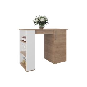 Rossiter Kitchen Island, 1 Door, 5 Shelves