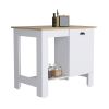 Caddo Kitchen Island with Storage and Cabinet