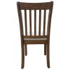 Dining Room Furniture, Dining Chair with LIGHT BROWN Finish Set of 2 Seating Chairs Cushion Seats Wooden Back Kitchen Breakfast Chairs