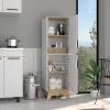 Dahoon Single Kitchen Pantry Double Doors Cabinets, Four Shelves