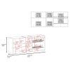 Corinto 59" Wide Two - Door Wall Cabinet with Four Shelves, Drying Rack Dish for Kitchen, Garage, Laundry Room White - Natural Oak