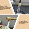 Commercial Kitchen Faucet with Pull Down Sprayer, Stainless Steel Single Handle Single Lever Kitchen Sink Faucet