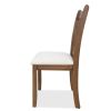 Dining Room Furniture, Dining Chair with LIGHT BROWN Finish Set of 2 Seating Chairs Cushion Seats Wooden Back Kitchen Breakfast Chairs