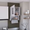 Ithaca Kitchen Wall Cabinet with Towel and Spice Rack