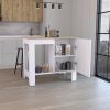 Caddo Kitchen Island with Storage and Cabinet