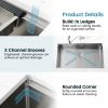 Stainless Steel Kitchen Sink, 30â€³x19â€³ Single Bowl, Undermount Handmade Sink in Brushed, with Cutting Board, Colander