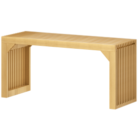 35" Solid Wood Bench Nature for Entryway, Living Room, Kitchen