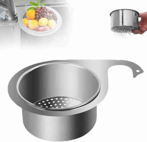 sStainless Steel Swan Sink Strainer Basket,Kitchen Sink Drain Filter,Sink Drain Strainer Basket,Swan Sink Strainer Basket