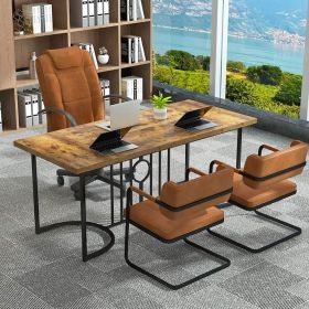 1PC 71 Inch Large Dining Table for 6-8 People Rectangular Wood Kitchen Table