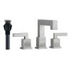 Brushed Nickel Widespread Bathroom Faucet, Waterfall Bathroom Faucets for Sink 3 Hole