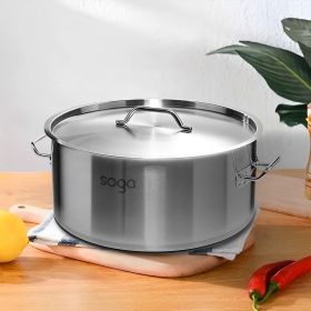 SOGA 9L Top Grade Thick Stainless Steel Stock Pot 18/10