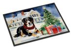 NEW Entlebucher Mountain Dog Cozy Christmas Doormat Front Door Mat Indoor Outdoor Rugs for Entryway, Non Slip Washable Low Pile, 18H X 27W