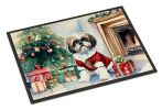 NEW Shih Tzu Cozy Christmas Doormat Front Door Mat Indoor Outdoor Rugs for Entryway, Non Slip Washable Low Pile, 18H X 27W