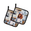 Irish Setter The Chef Pair of Pot Holders Kitchen Heat Resistant Pot Holders Sets Oven Hot Pads for Cooking Baking BBQ, 7 1/2 x 7 1/2