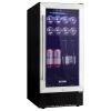 VEVOR Wine Cooler, 96 Cans Capacity Under Counter Built-in or Freestanding Wine Refrigerator, Beverage Cooler with Blue LED Light, Single Door