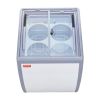 VEVOR Commercial Ice Cream Display Case, 5.6 Cu.ft Chest Freezer, Mobile Glass Top Deep Freezer, Restaurant Gelato Dipping Cabinet