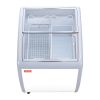 VEVOR Commercial Ice Cream Display Case, 5.4 Cu.ft Chest Freezer, Mobile Glass Top Deep Freezer, Restaurant Gelato Dipping Cabinet with 2 Wire Baskets