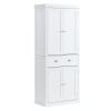 VEVOR 72" Kitchen Pantry Storage Cabinet, Freestanding Utility Cabinets with Doors, Drawer and 3 Adjustable Shelves