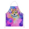Corgi Hippie Dawg Apron Cooking Kitchen Server Baking Crafts Gardening for Adult Women Men, Unisex, Large, Multicolor