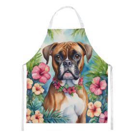 Boxer Luau Apron Cooking Kitchen Server Baking Crafts Gardening for Adult Women Men, Unisex, Large, Multicolor