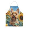 Norwich Terrier in Sunflowers Apron Cooking Kitchen Server Baking Crafts Gardening for Adult Women Men, Unisex, Large, Multicolor