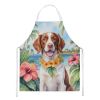 Brittany Spaniel Luau Apron Cooking Kitchen Server Baking Crafts Gardening for Adult Women Men, Unisex, Large, Multicolor