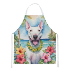 NEW Bull Terrier Luau Apron Cooking Kitchen Server Baking Crafts Gardening for Adult Women Men, Unisex, Large, Multicolor