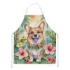 Corgi Luau Apron Cooking Kitchen Server Baking Crafts Gardening for Adult Women Men, Unisex, Large, Multicolor