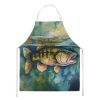 Smallmouth Bass Apron Cooking Kitchen Server Baking Crafts Gardening for Adult Women Men, Unisex, Large, Multicolor