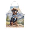 Rottweiler Cowboy Welcome Apron Cooking Kitchen Server Baking Crafts Gardening for Adult Women Men, Unisex, Large, Multicolor