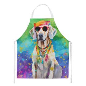 Weimaraner Hippie Dawg Apron Cooking Kitchen Server Baking Crafts Gardening for Adult Women Men, Unisex, Large, Multicolor