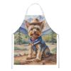 Yorkshire Terrier Yorkie Cowboy Welcome Apron Cooking Kitchen Server Baking Crafts Gardening for Adult Women Men, Unisex, Large, Multicolor