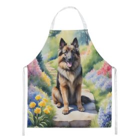 Belgian Tervuren Spring Path Apron Cooking Kitchen Server Baking Crafts Gardening for Adult Women Men, Unisex, Large, Multicolor