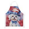Maltese Patriotic American Apron Cooking Kitchen Server Baking Crafts Gardening for Adult Women Men, Unisex, Large, Multicolor