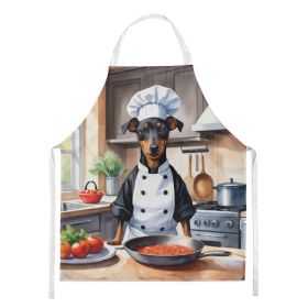 Manchester Terrier The Chef Apron Cooking Kitchen Server Baking Crafts Gardening for Adult Women Men, Unisex, Large, Multicolor