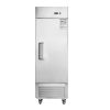 27"W Commercial Freezer Single Solid Door Stainless Steel Reach-in Freezer 18.68 Cu.ft. Upright Fan Cooling Freezer for Restaurant, Bar, Shop, Home