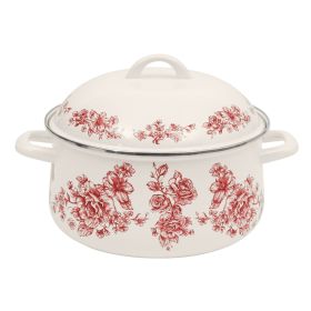 Agatha 6.4-Quart Enamel on Steel Dutch Oven with Lid, Red