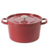 5-Quart Enamel Cast Iron Dutch Oven with Lid, Red