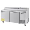 VEVOR 67"W Commercial Refrigerator, Pizza Prep Refrigerated Table, 20" Ultra Wide Countertop Food Prep Worktable