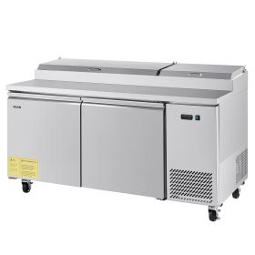VEVOR 67"W Commercial Refrigerator, Pizza Prep Refrigerated Table, 20" Ultra Wide Countertop Food Prep Worktable