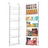 VEVOR Over the Door Pantry Organizer, 6-Tier Pantry Organization and Storage, Heavy-Duty Steel Hanging Spice Rack, Adjustable Wall Seasoning Shelves