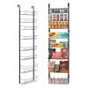 VEVOR Over the Door Pantry Organizer, 8-Tier Pantry Organization and Storage, Heavy-Duty Steel Hanging Spice Rack, Adjustable Wall Seasoning Shelves
