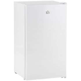 3.2 Cu.Ft Mini Fridge with Freezer, Compact Refrigerator with Adjustable Shelf, Mechanical Thermostat, Reversible Door, White