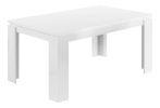 Dining Table, 60" Rectangular, Kitchen, Dining Room, White Laminate, Contemporary, Modern