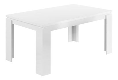Dining Table, 60" Rectangular, Kitchen, Dining Room, White Laminate, Contemporary, Modern