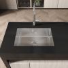 Kitchen Sink 27" x 19" Multifunctional Undermount Workstation Kitchen Sink S304 Stainless Steel Handmade Modern Single Bowl Kitchen Sink (Sink Only)[U