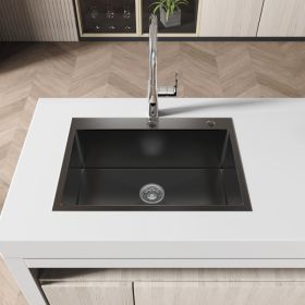 27"x19" Undermount Kitchen Sink Stainless Steel Under Counter Deep Single Bowl Undermount Sink Basin (Sink Only)[Unable to ship on weekends]